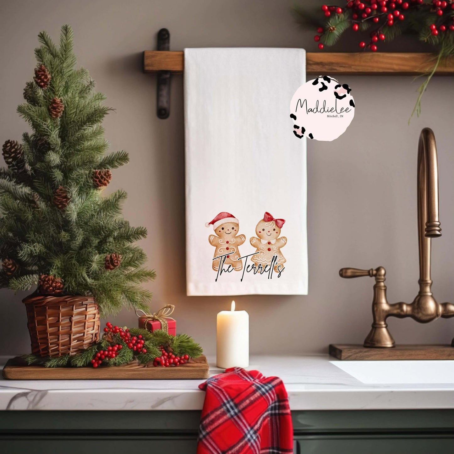 Custom Christmas Holiday Tea Towels