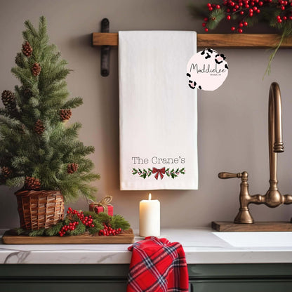 Custom Christmas Holiday Tea Towels