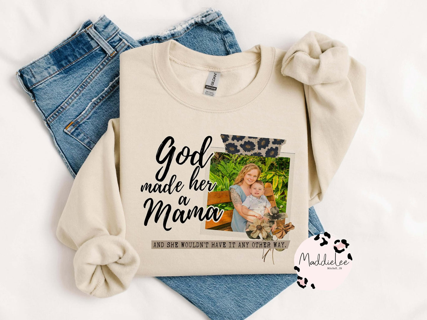 Custom God made her Tee - Crew