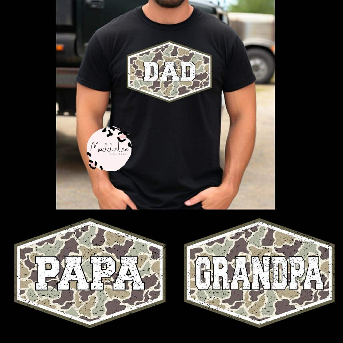 CAMO DAD NAME TEE - CREW