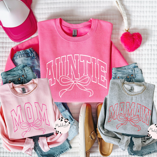 Special Family Name Bow Crewnecks