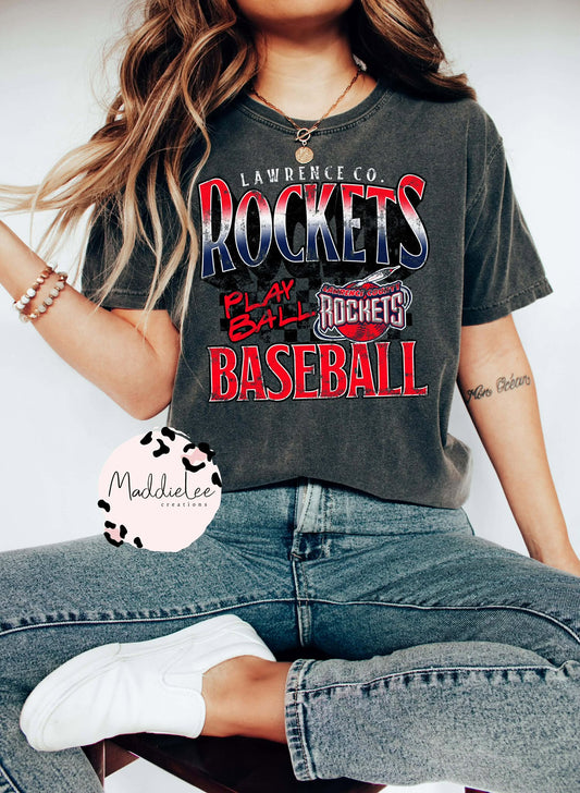 Lawrence Co. Rockets Play Ball Tee-Cew
