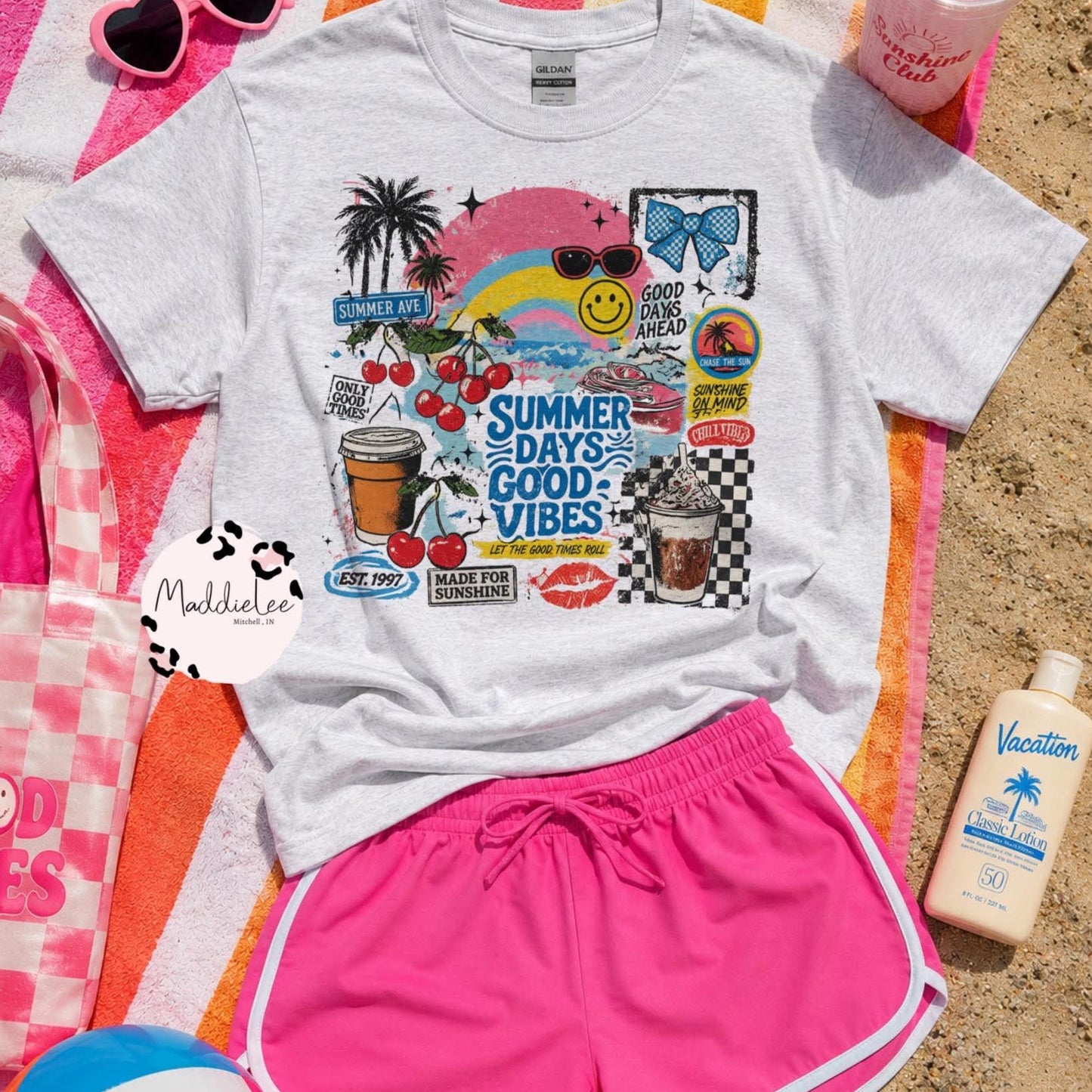 Summer Vibes Collage Tee