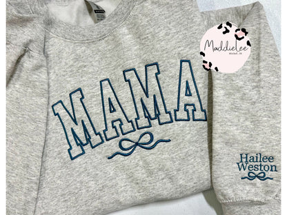 MAMA Ribbon Embroidery Crewneck