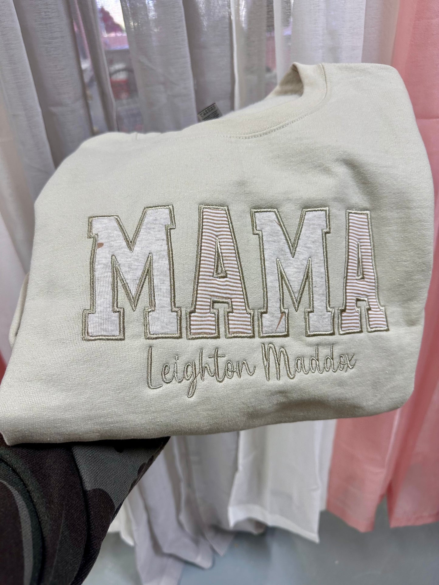 Mama Custom Sleeper/Onsie Appliqué Crewneck