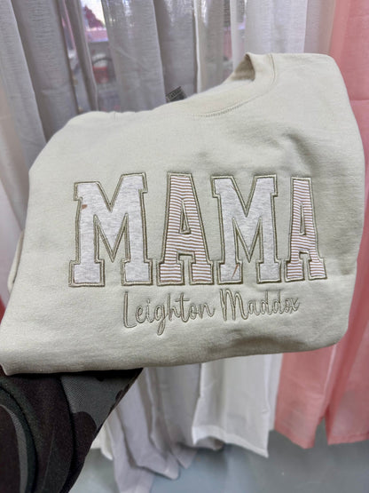 Mama Custom Sleeper/Onsie Appliqué Crewneck