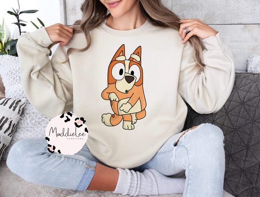 Orange Pup Crewneck