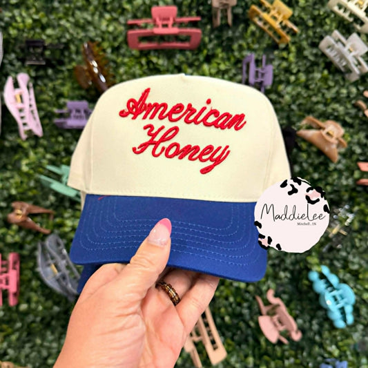 American Honey Emb. Puff Hat