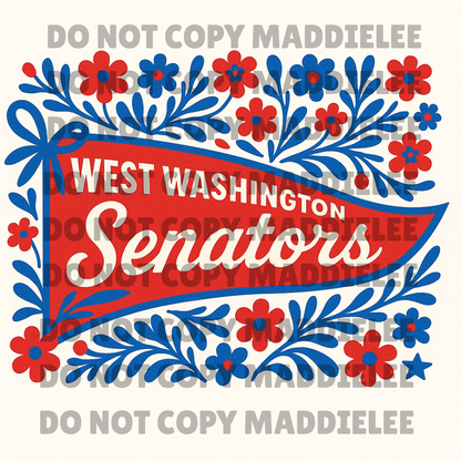 Floral School Spirit Tee - Crew