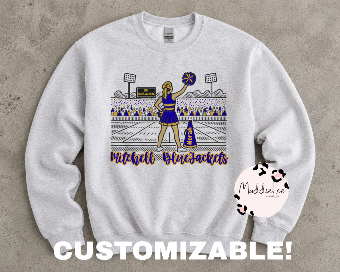 Cheerleader Football Custom Tee/Crew