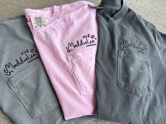 MaddieLee Embroidered Logo Tee