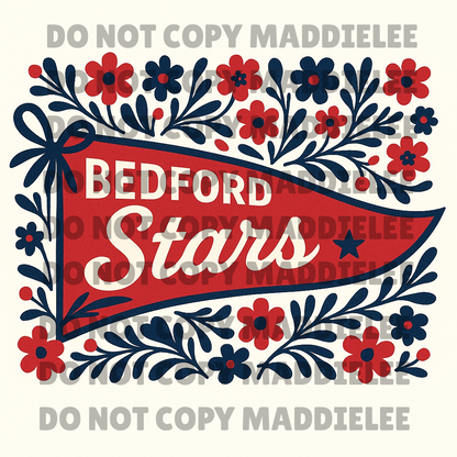 Floral School Spirit Tee - Crew