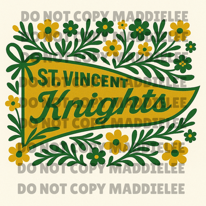 Floral School Spirit Tee - Crew