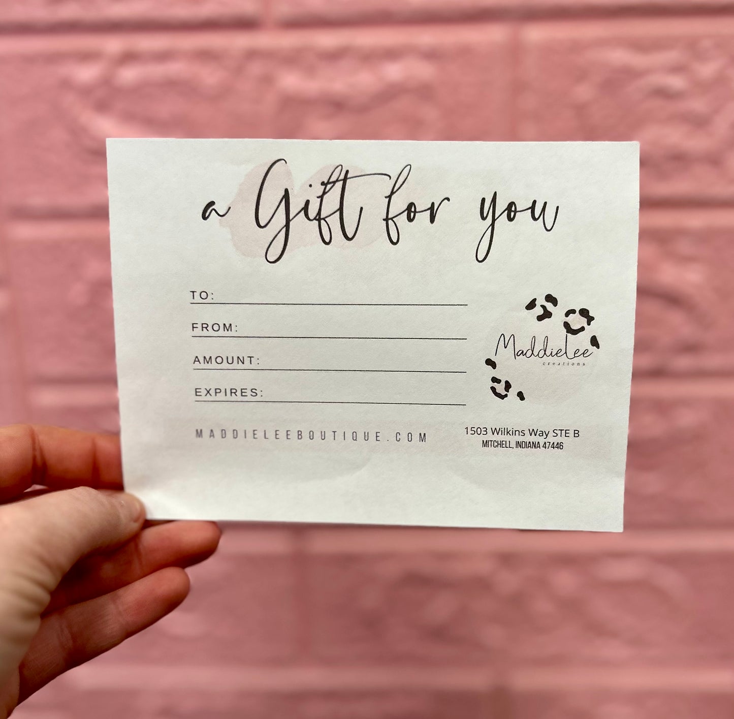 MaddieLee Gift Certificate