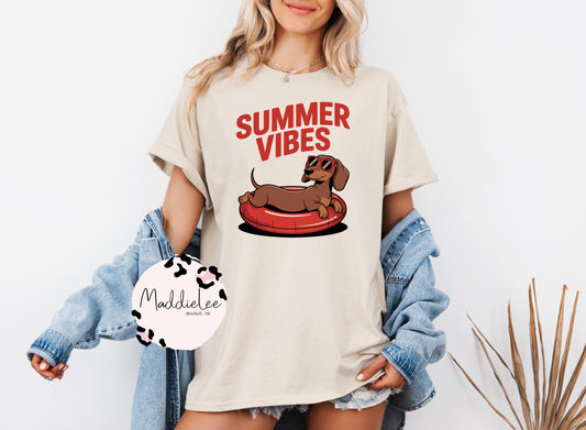 Dachshund Summer Vibes Tee