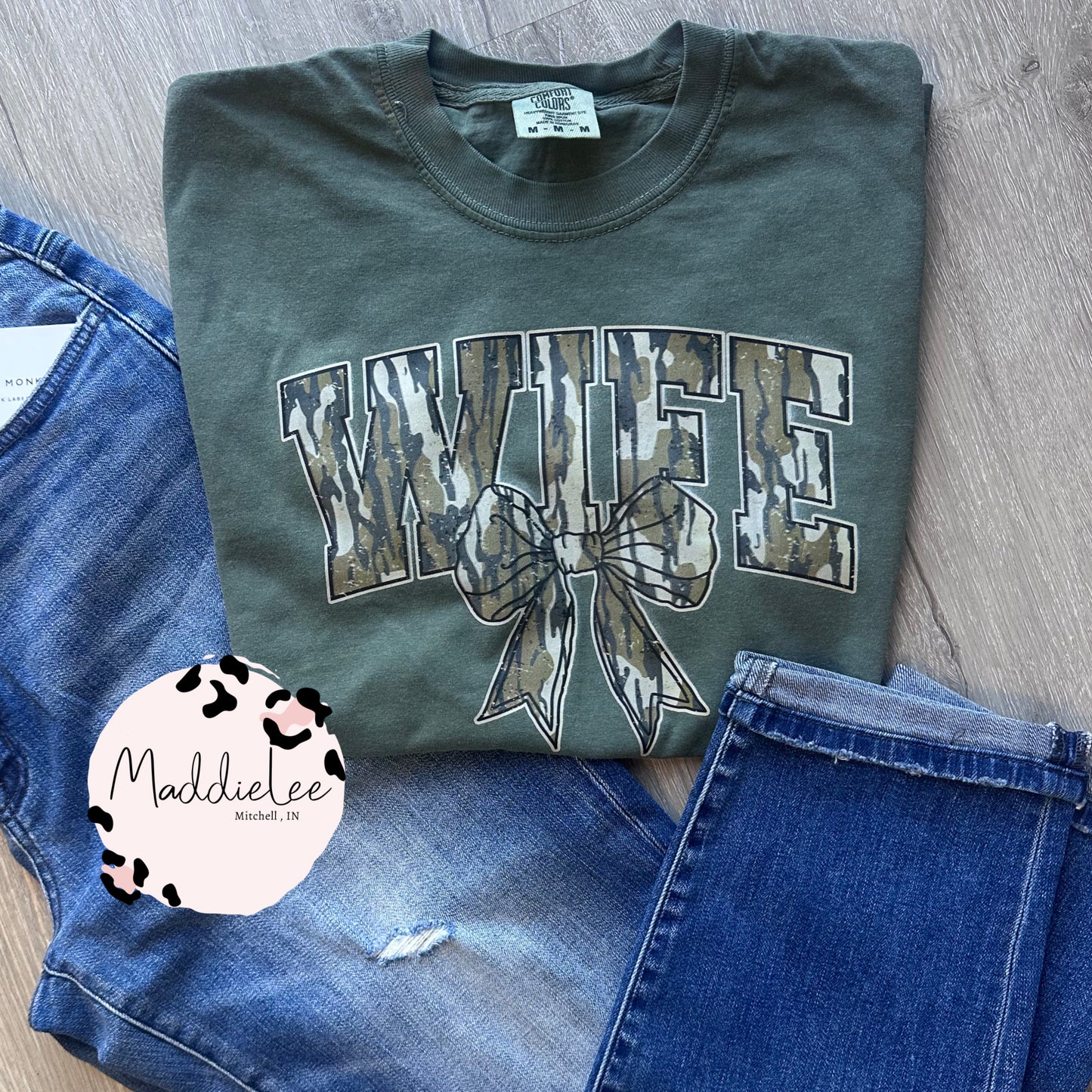 Coquette MAMA/WIFE Camo Tee/Crew