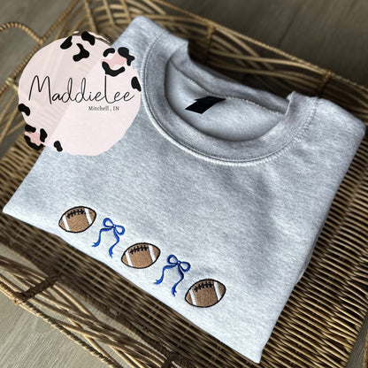 Coquette football EMB. Crewneck