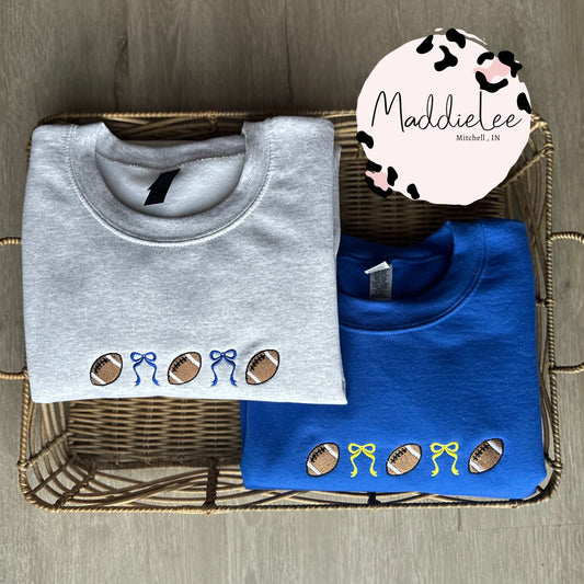 Coquette football EMB. Crewneck