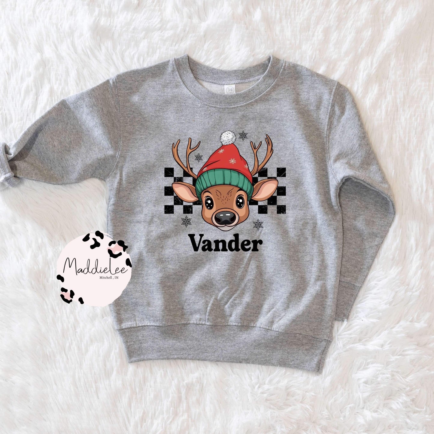 Boy Reindeer Youth Crewneck