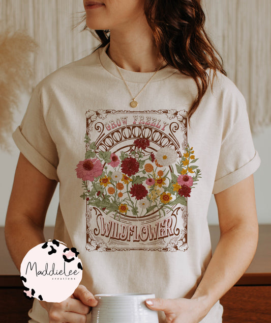 Grow Freely Wildflower Tee