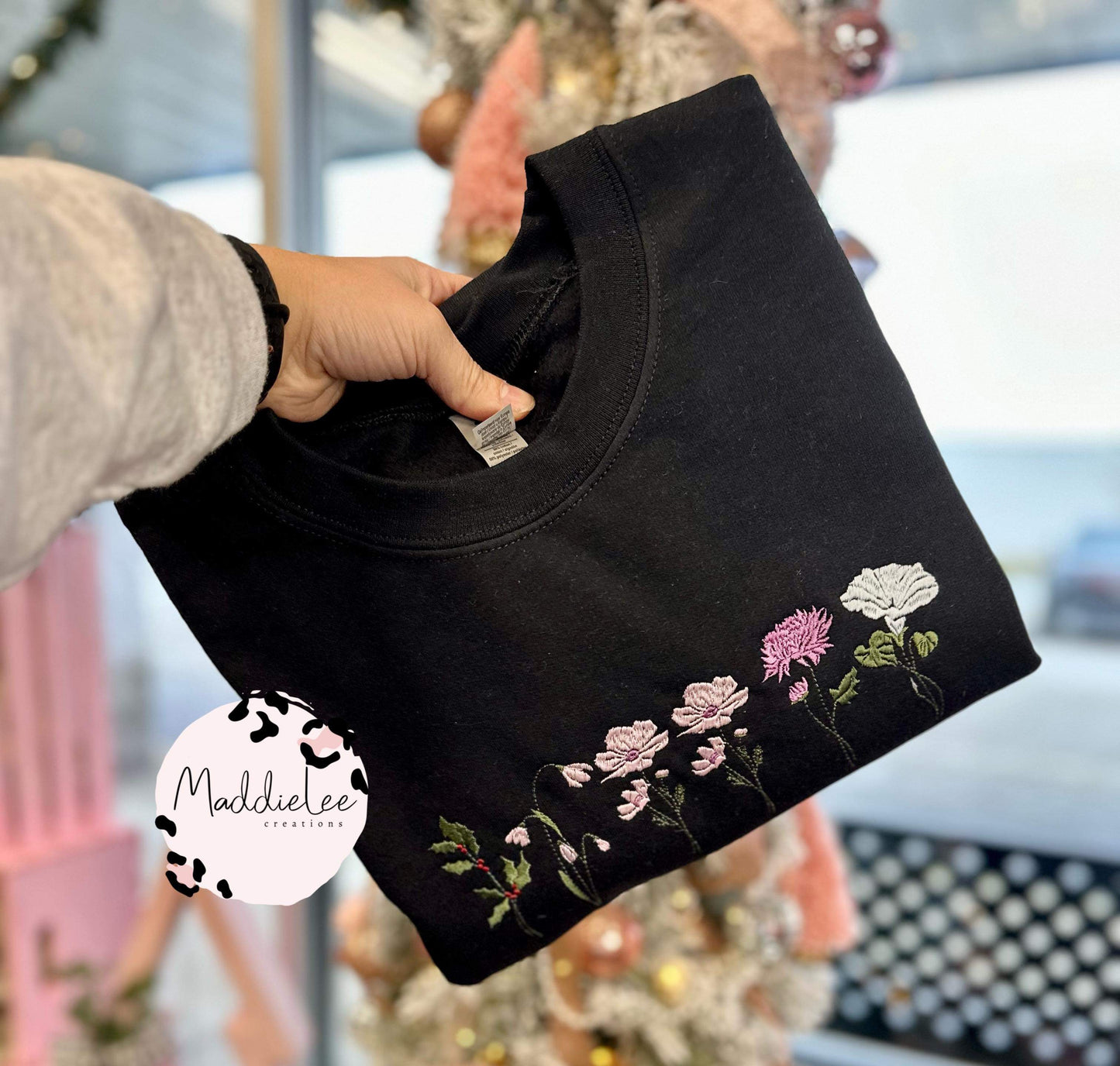 Embroidered Birthflower Crewneck