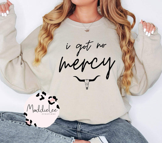 No Mercy Tee/Crewneck