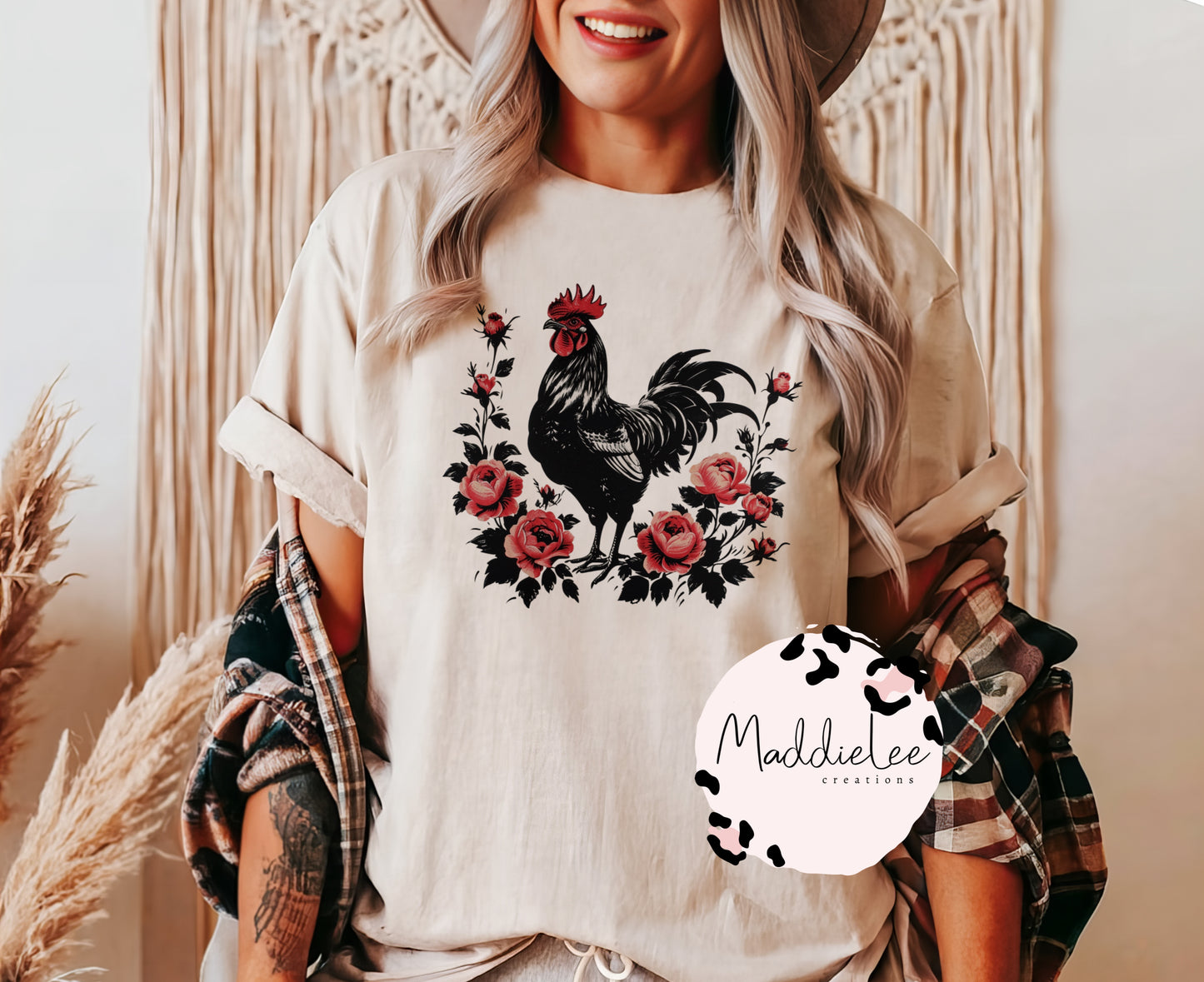 Rosy Chicken Tee/Crew