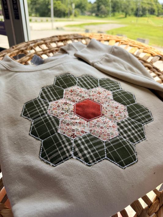 WS fall floral EMB crewneck
