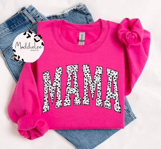 Pink Dalamation Mama Tee/Crew