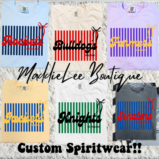 Custom Spirit wear Simple Strips
