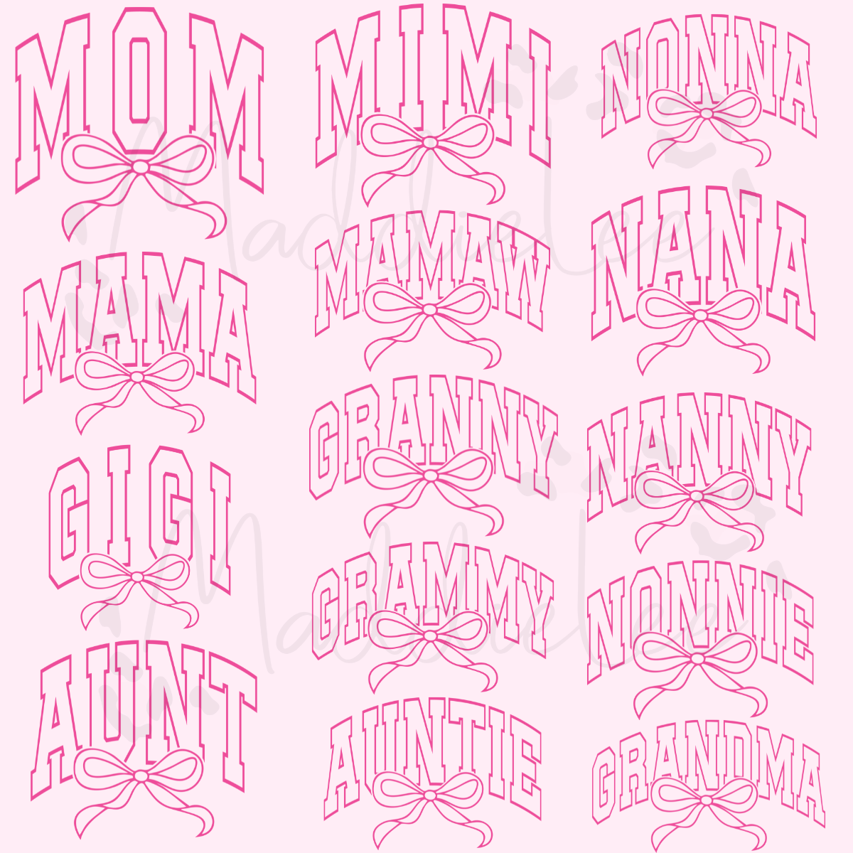 Special Family Name Bow Crewnecks