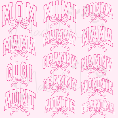 Special Family Name Bow Crewnecks