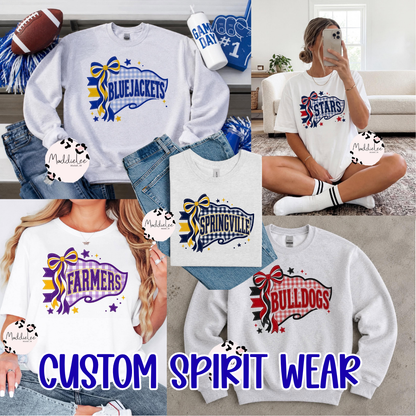 Gingham  School Spirit Flag *Custom