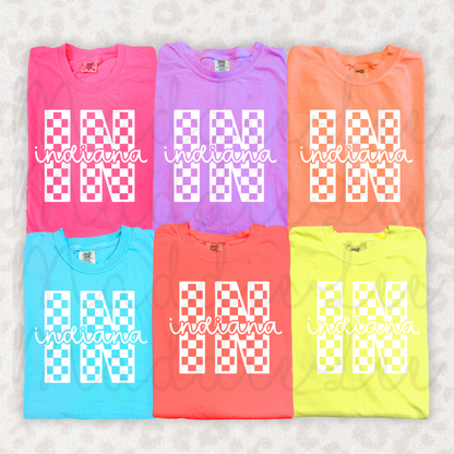 SUMMER INDIANA CHECKERED TEE