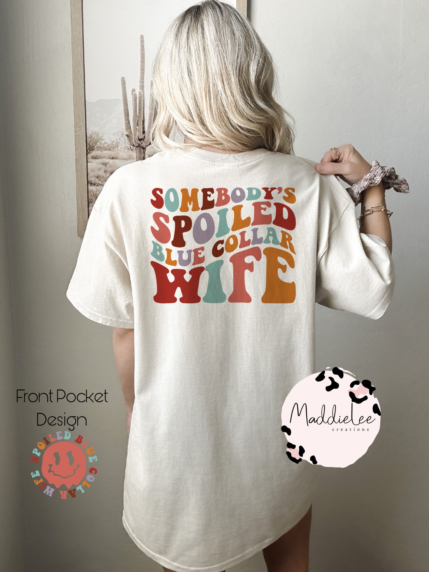 Spoiled Blue Collar Wife Adult Tee