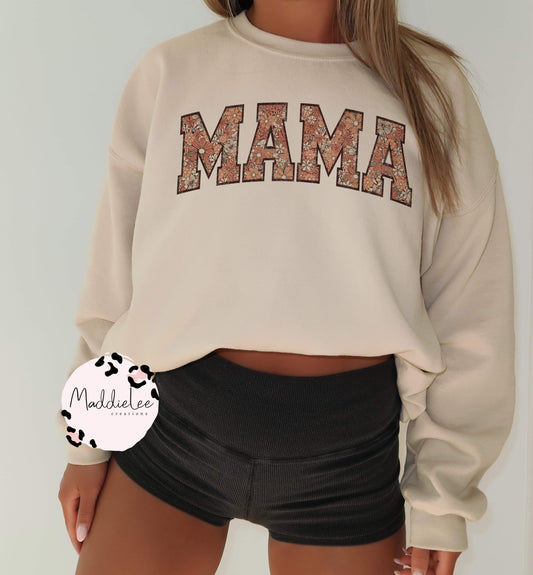 Mama Floral Tee/Crew