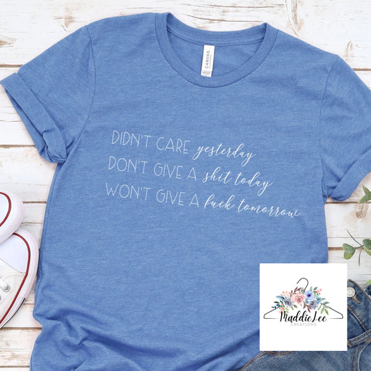 Don’t Care Adult Tee
